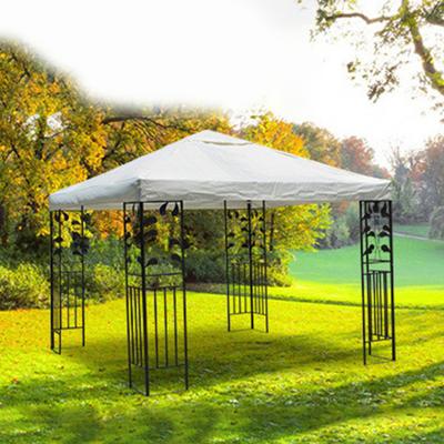 300x300CM Grill Gazebo Replacement Canopy Roof Waterproof Oxford Cloth Double Tiered BBQ Gazebo Top Cover Outdoor Patio Yard Gazebo Shelter Top