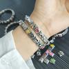100Pcs Italian Charm Bracelet Module Set Interchangeable Stainless Steel Modular Links Jewelry Making Components