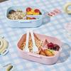 Leak-proof 3 grids Lunch Box Sealed Picnic Box Lunch Box with fork spoon  Outdoor Activities