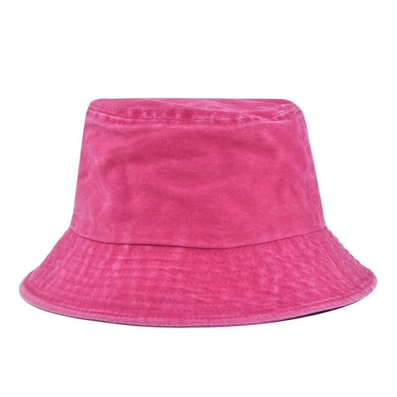 

Fishermans Sun Hat Hat Large Brimmed Basin Hat Outdoor Cotton Material Hat Sun Яскраво-рожевий