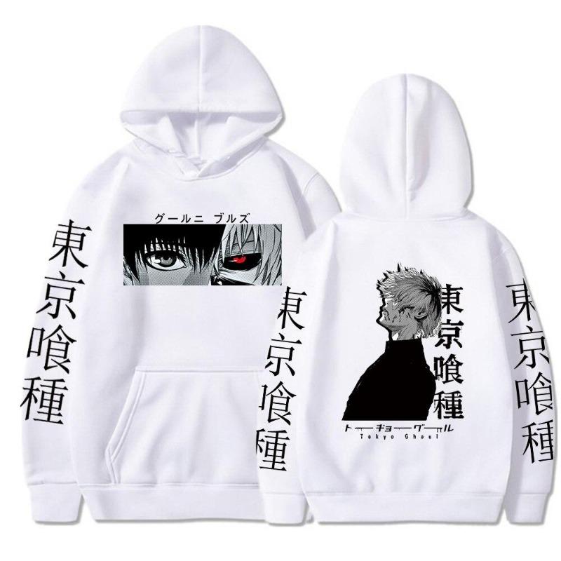 2026 Anime Tokyo Ghoul Ken Kaneki Manga Hoodie Pullovers Tops Long Sleeve Ken Kaneki Cartoon Casual Fashion Cloth Pullover Sweatshirt