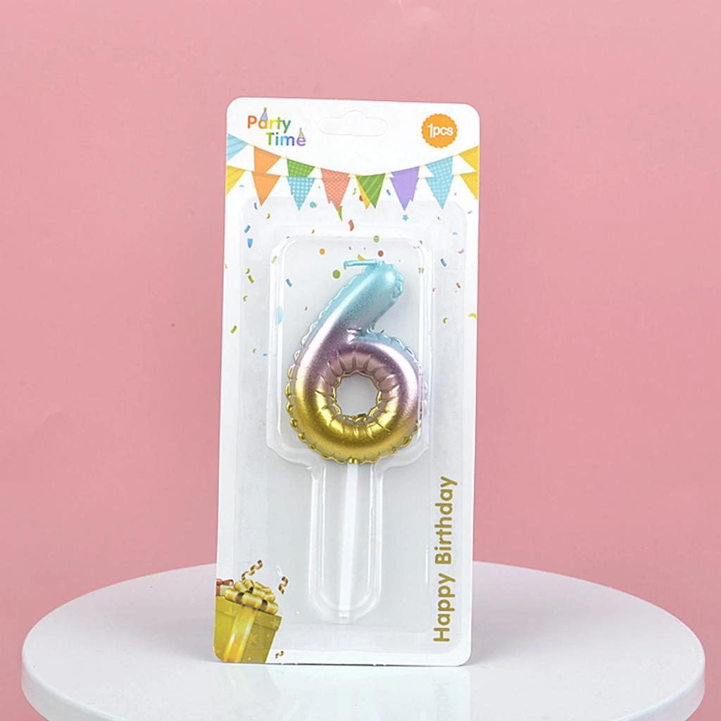 Creative Number Candles Color Candle Birthday Cake Decoration Gradient Cake Love Topper Party Supplies Decorate Boys Girls 123