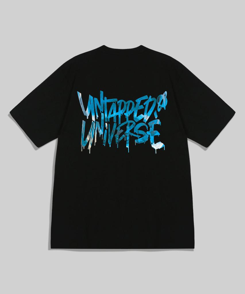 UNTAPPED STUDIO Universe Paint Flow Lettering Oversized T-Shirt 8 Colors (Type A)