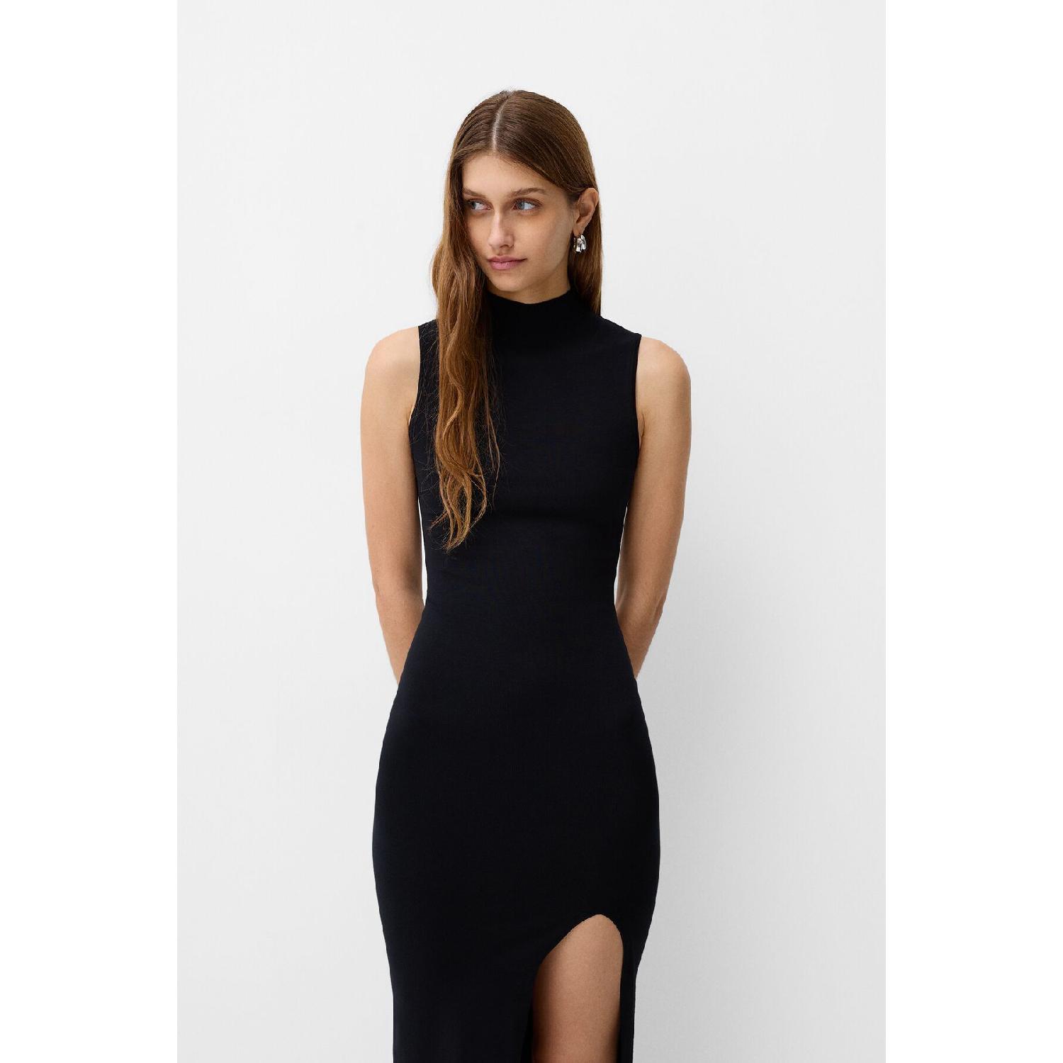

High Neck Midi Dress XS красный