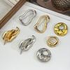 Chic French Retro Geometric Brooch for Jackets & Sweaters