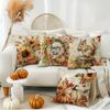 Home Decor Autumn-Themed Squirrel & Pumpkin Throw Pillows Pattern Cushion Cover Suitable For Sofa Bedroom Car Pillow Cover