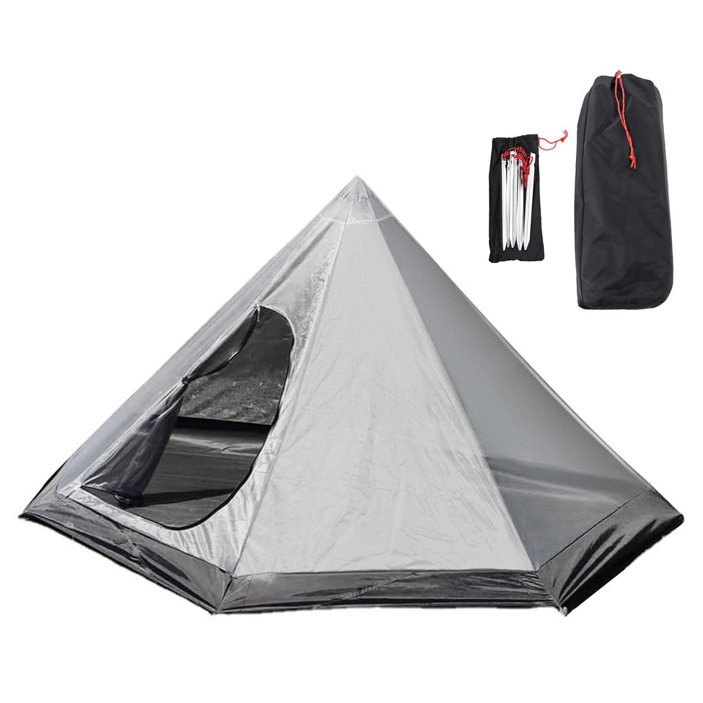 MOOTVGOO Person Pentagonal Mesh Inner 210D Inner Waterproof Mosquito Moski Low Load Ultra Easy to Set Outdoor Poles Sold Separately 1-2 Tent, Tent,