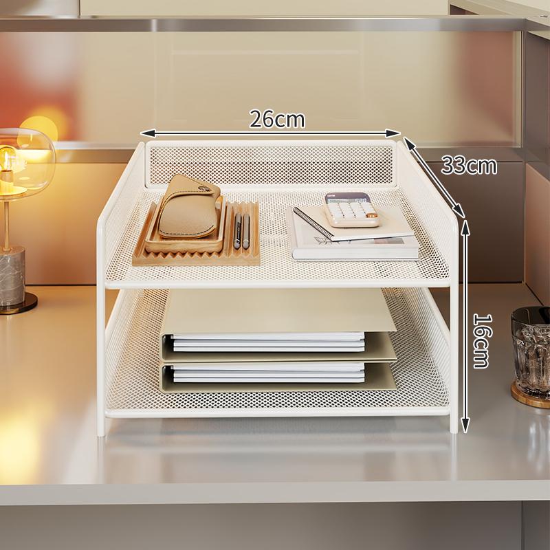Multi-Functional Metal Document Rack - Large Capacity Office Storage Organizer