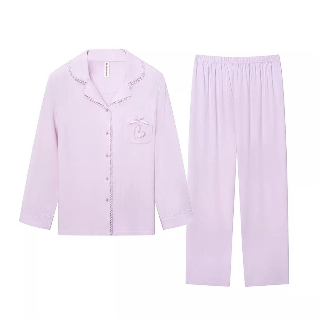 Women's Cotton Pajamas, Spring/Autumn Style, 2025 New Long-Sleeve Set for Home and Outings