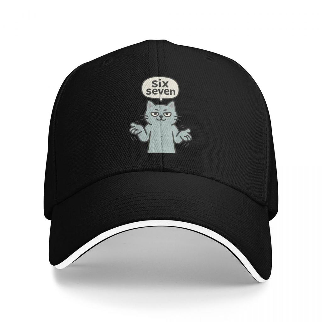 Baseball Caps 67 Funny Cat Six Seven Meme Gen Z Alpha Trending Graphic FeUnisex Unisex Outdoor Summer Caps