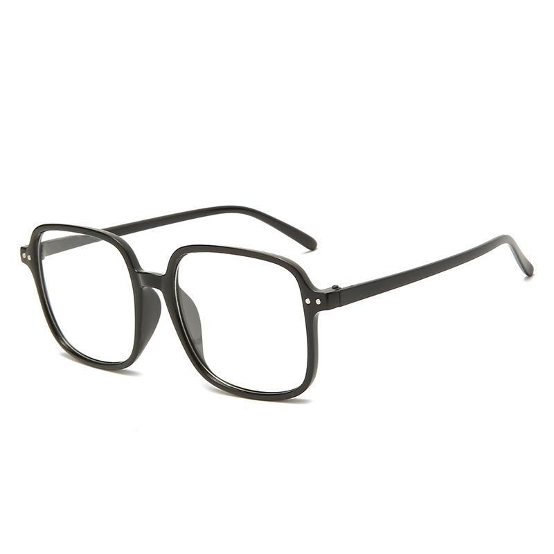Large Frame Anti-Blue Glasses, Female Students Without Makeup Tide Flat Light Finished Myopia Glasses