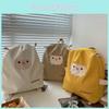 Adorable Cartoon Backpack For Kids Large Capacity Canvas Bag For School Use
