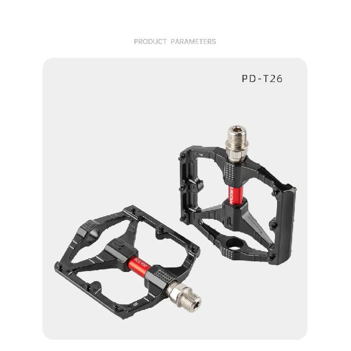 PROMEND MTB Bicycle Pedal Anti-Slip Double DU Bearings Lightweight Aluminum Alloy Pedal Wide Platform Pedals Mountain Bike Parts