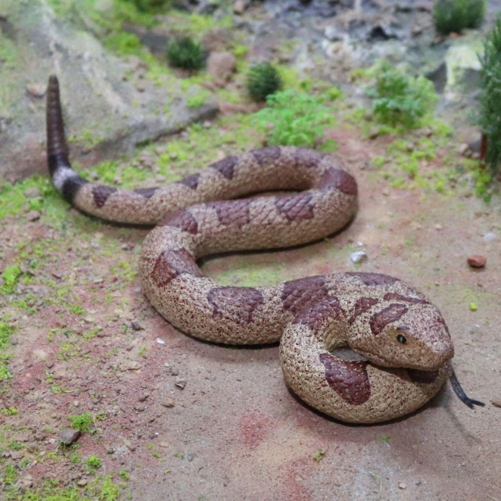 Reptile Animal Rattlesnake Model Soft TPR Simulation Snake Funny Snake Action Figures  Prank Toy