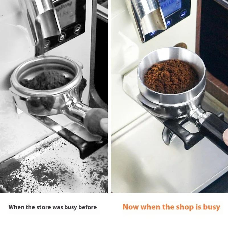 Barista Tamper and Dosing Ring Kit Aluminum Portable Filter Accessories for Espresso Machine Precise Powder Distribution