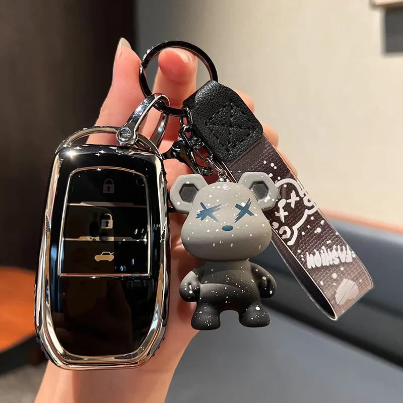 

Soft Tpu Car Remote Key Case Cover For Toyota Rav4 Crown Hilux Fortuner Camry Land Cruiser Prado Protect Shell Fob Accessories