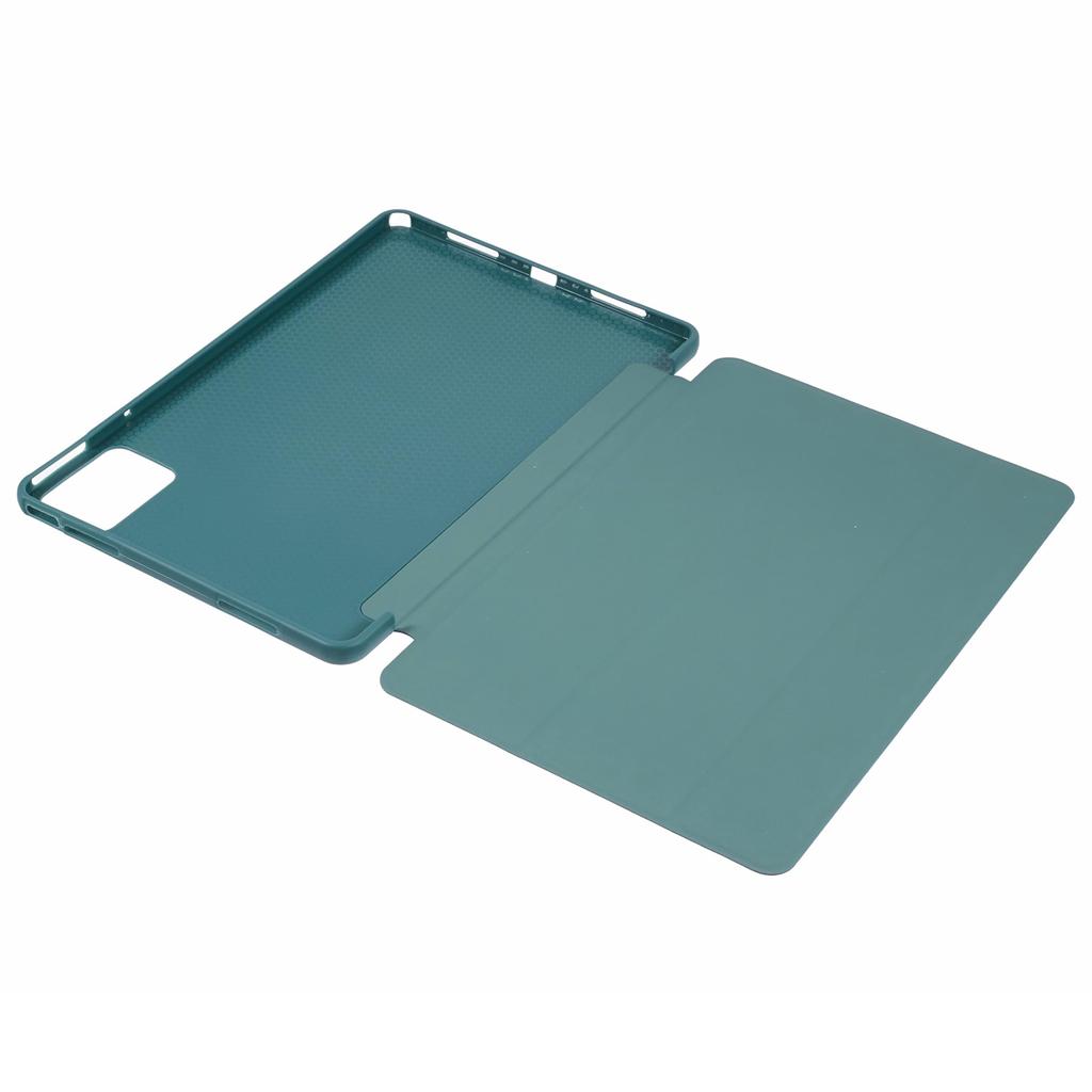 For Lenovo Tab M11/Xiaoxin Pad 11 2024 Case Leather+Silicone Tri-fold Stand Shell Tablet Cover