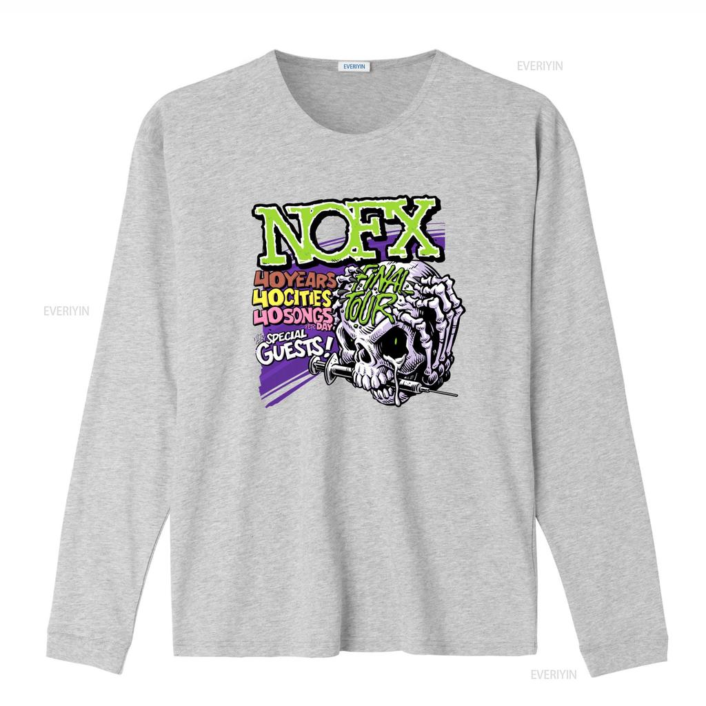 Vintage Nofx T-Shirt Final Tour 2023 Punk Rock Band 40 Jahre Städte Lieder Mit Speziellen Gästen vintage Gewaschenes Grafik-T-Shirt für Herren Weich