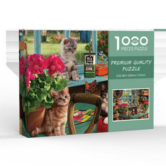 1000-Piece Mini White Jigsaw Puzzle for Adults