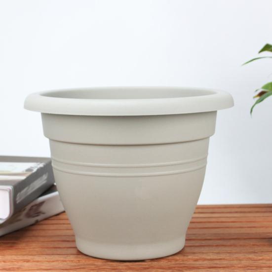 Weatherproof Plant Pots Round Flower Pot, Lightweight Pot with Drainage UV Resistant Garden Holes, Modern Planter for Indoor And Outdoor Plants