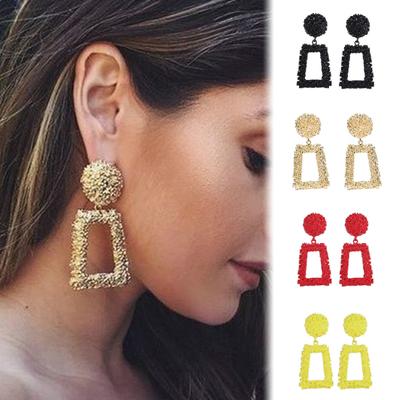 Damen Ohrstecker mit geometrischer, unregelmäßiger Bump-Textur, baumelnde Ohrringe, Schmuck, Geschenk