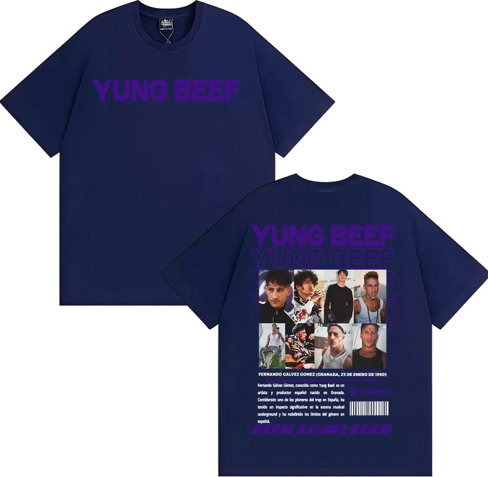 Rapper Yung Beef Album Tour Cover Merch Tshirts for Unisex Fashion Gothic Hip Hop T Shirt 100 Cotton Oversized Tshirt Streetwear