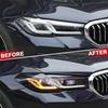 4x Car blackened TPU lamp film headlight protective film Suitable for BMW 5 Series G60 2024+
