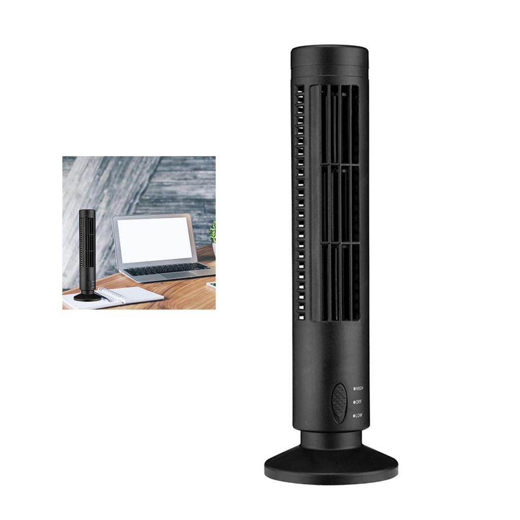 Mini Bordvifte Tårnvifte Bladløs Vertikal Elektrisk Vifte for Studier Kontor Hybel USB Plugg inn 5V DC