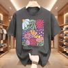 Trendy Boho Floral Tshirt Soft Flower Graphic Tshirt Cute Spring Garden Botanical Top Summer Short Sleeve Unisexs Clothing Tops
