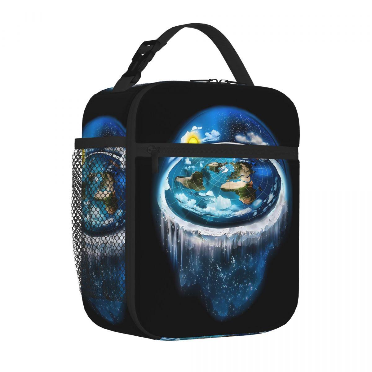 Bestselling Flat Earth With Dome Art Boho Camping Lunch Bag Safari Lunch Food Cooler Bag One Size