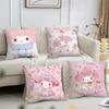 Art Kawaii Cute My M-MelodyS Cushion Cover Comfortable Soft Pillow Case for Sofa Living Room Home Office Decor Protective Covers