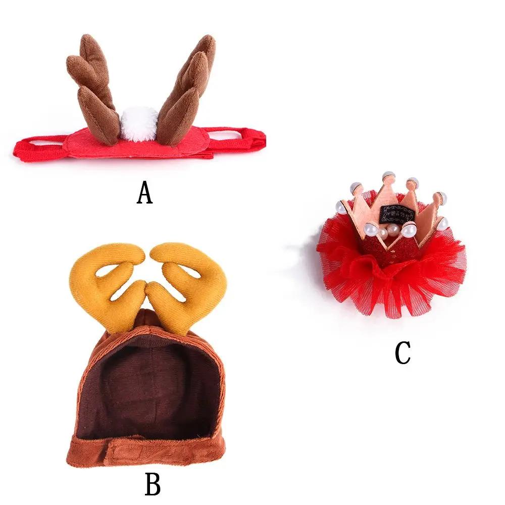 Pet Costume Puppy Scarf Santa Claus Winter Cosplay Halloween Christmas Hat for Dogs And Cats New Year's Day Supplies