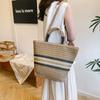 Bag Korean lazy wind large capacity hand carry straw bag 2025 spring new fashion shoulder vegetable basket bag