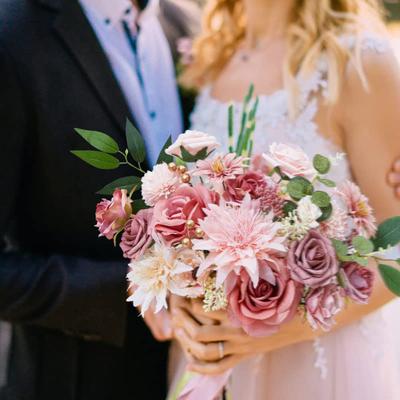 Simulated Flower Box Birthday Proposal Flower Head With Pole Wedding Bride Holding Flowers Atmosphere Decoration Flowers  1box