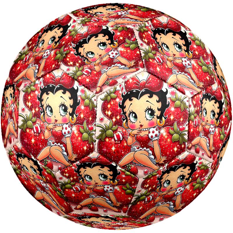 1pc Betty Boop Size 5 Soccer Ball, Standard Sport Football Firm Stitching for Training And Match, Gentle on the Feet, Durable and Unique