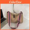 Canvas Bag Women Large Capacity Summer Casual Shoulder Bag With Zipper For Daily Use