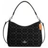 Laurel 31 Klassische Monogramm-Denim Crossbody-Umhängetasche Große Damen-Taschen Schwarz CDE44-SVBK