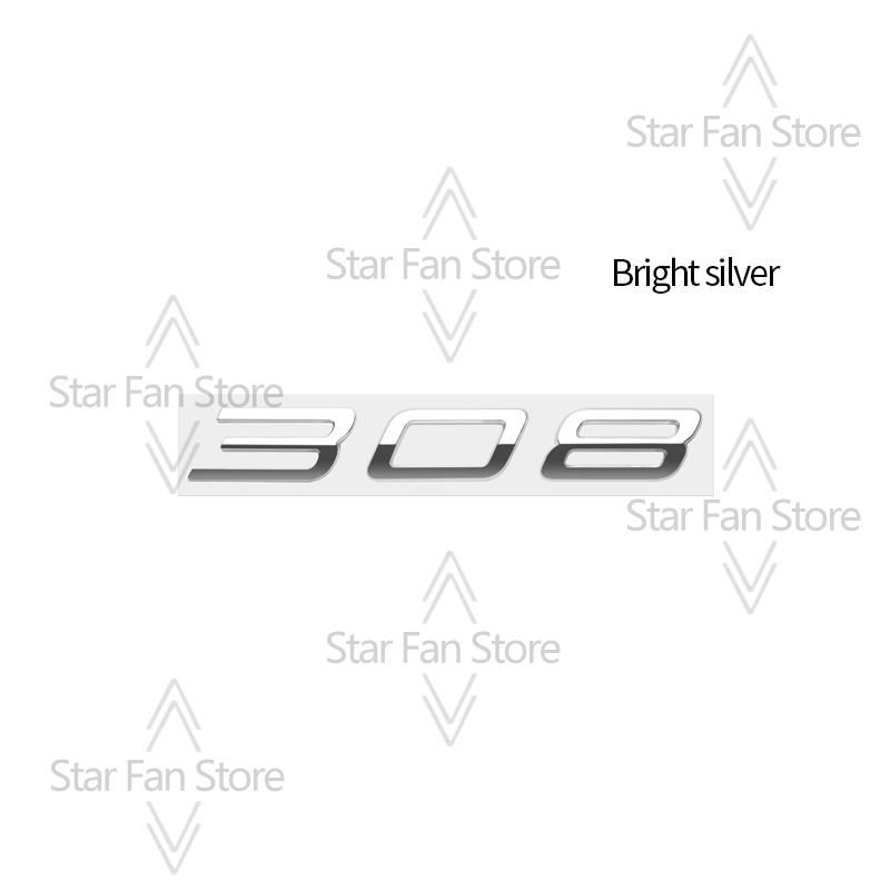 HRUC6 Metalowe Do Nowego Peugeot 308 208 508 Emblemat z Logo Naklejki 3D Emblemat Błotnika Naklejka Akcesoria Samochodowe Dekoracja Litery Stylizacja Samochodu