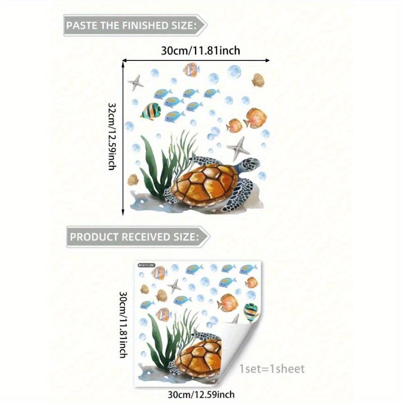 1pc Turtle Pattern Toilet Lid Decal, Stickers, Wall Decal, Vinly Decal For Home Decorations, Festival Decoration Stickers