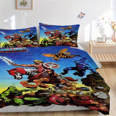 Meister des Universums: He-Man und die Masters Bettwäsche-Set Bettbezug Geschenk für Schlafzimmer, Enthält 1 Bettbezug und 2 Kissenbezüge, Ohne FüllungB305