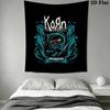 Korn Wall Tapestry Aesthetic Wall Hanging Printed Fabric Blanket Decorative Tapestries for Bedroom Living Room Home Decor