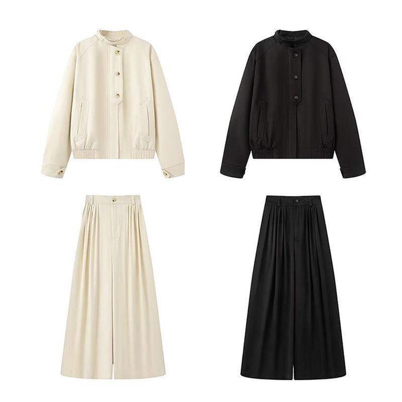 Araltay New Arrival Fashion Style Women's Clothing Fashion Chinese Style Pure Color Textured Buttons Outwear Casual Pants