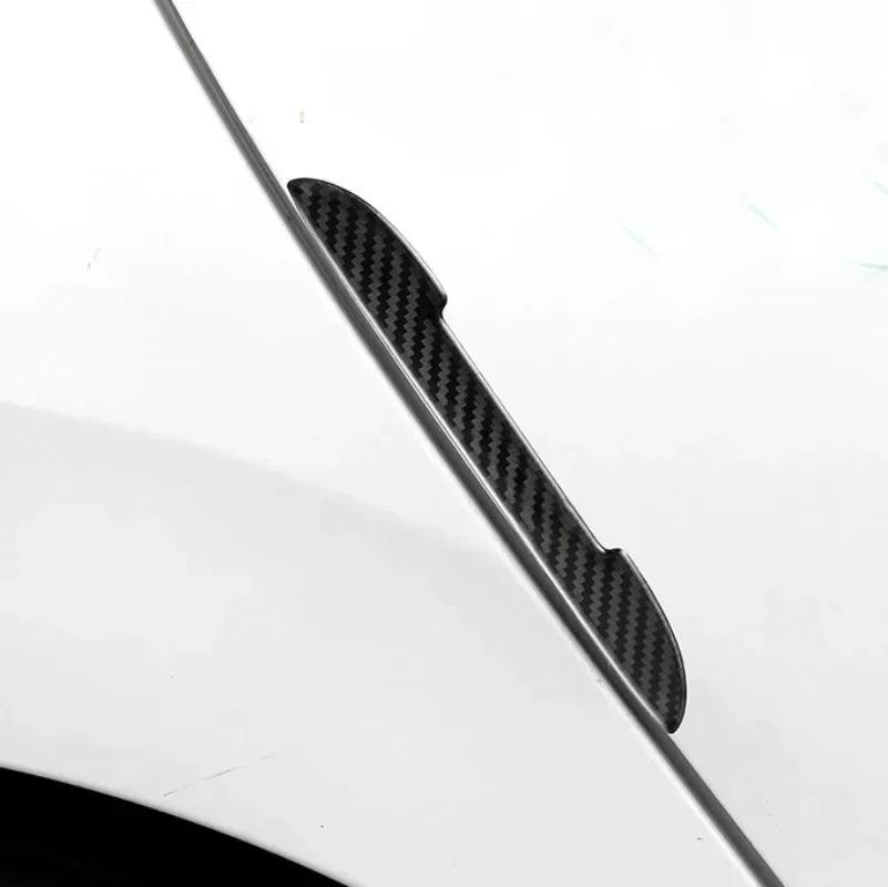 Carbon Fiber Look Car Door Protective Sticker Stripcar Body Rearview Mirror  Edge Anti-Collision Protector Anti-Scratch Stickers