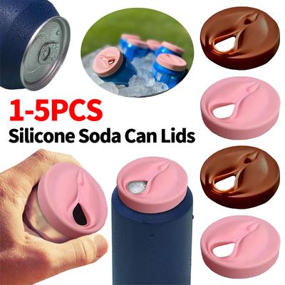 Reusable Soda Can Lid Silicone Can Toppers Beer Can Covers for Soda Beer Drinks Juice Coke Fits Standard Canned Beverage Gag
