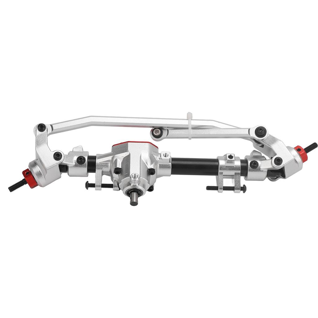 RC Front Axle Assembly Aluminum Stainless Steel Front Portal Axle Assembly with 27T 8T Internal Mounting Gear Rod Mount