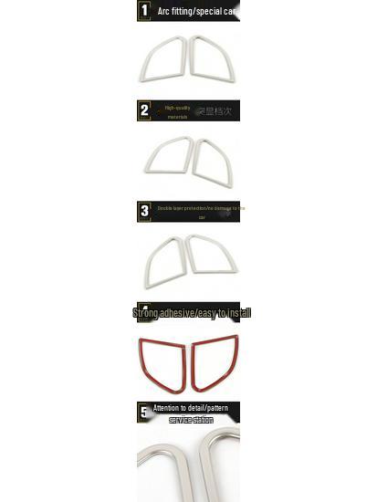 Stainless Steel A-Pillar Triangle Decorative Sticker for XC60 Console