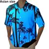 2026 Herrenhemden 3D-Druck Meeresküste Kokosnussdruck Kurzarm Hemd mit Knöpfen Sommer Mode Lässig Urlaubs Bluse Für Unisex Oberteile
