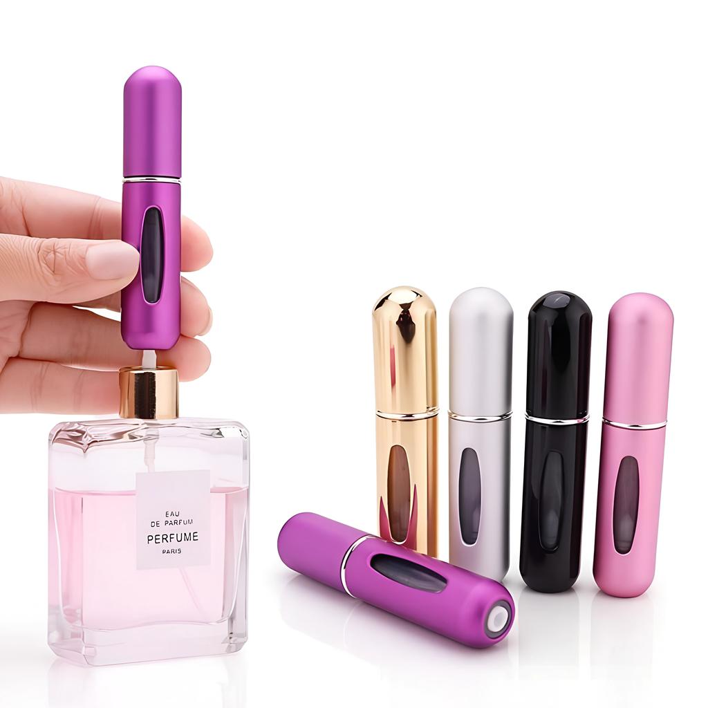 Ultra Light Mini Scrub Portable Cosmetic Storage Box with Perfume Refill Bottle for Travel Accessories