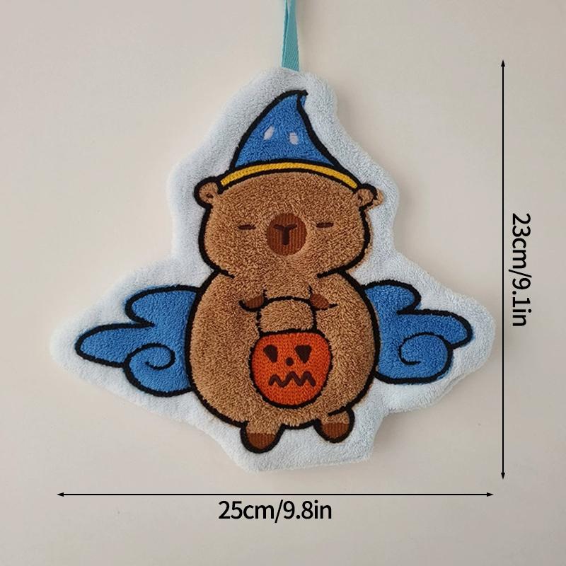 Halloween Decor Itemation Hand Towel Thicken Coral Fleece Towel Hanging Handkerchief For Kitchen Bathroom Accessories