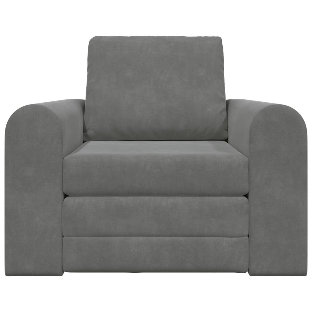 Dark Gray Velvet Sofa Bed